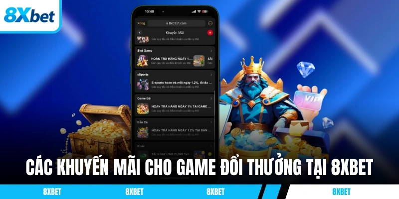 Các khuyến mãi cho game đổi thưởng tại 8XBET