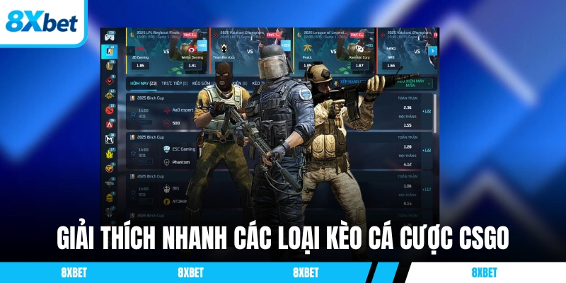 Giải thích nhanh các loại kèo cá cược CSGO